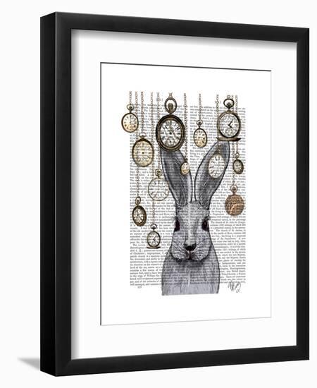 Rabbit Time-Fab Funky-Framed Art Print