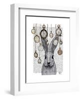 Rabbit Time-Fab Funky-Framed Art Print