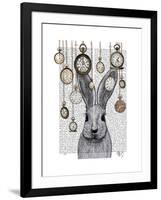 Rabbit Time-Fab Funky-Framed Art Print