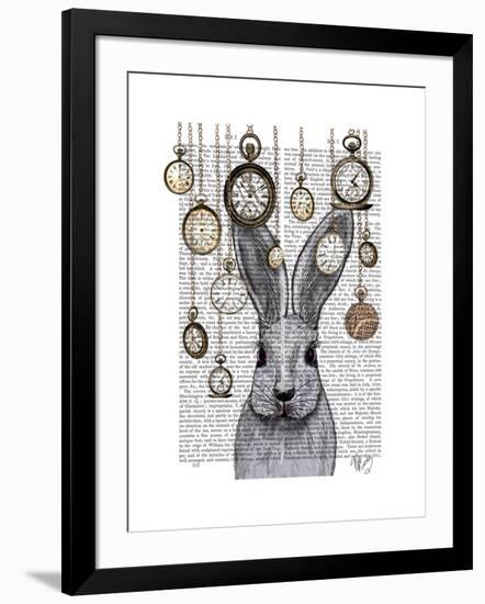 Rabbit Time-Fab Funky-Framed Art Print