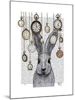 Rabbit Time-Fab Funky-Mounted Art Print