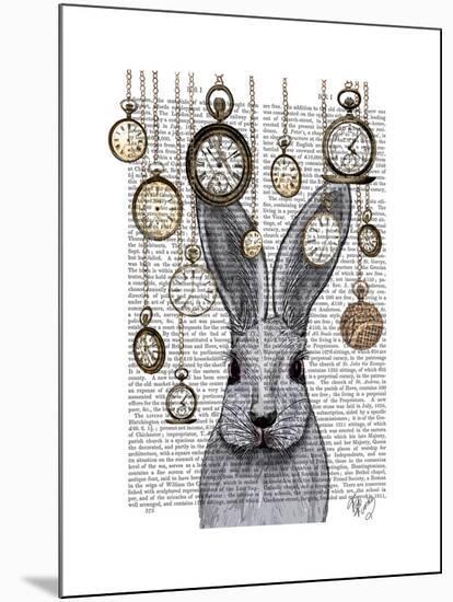 Rabbit Time-Fab Funky-Mounted Art Print