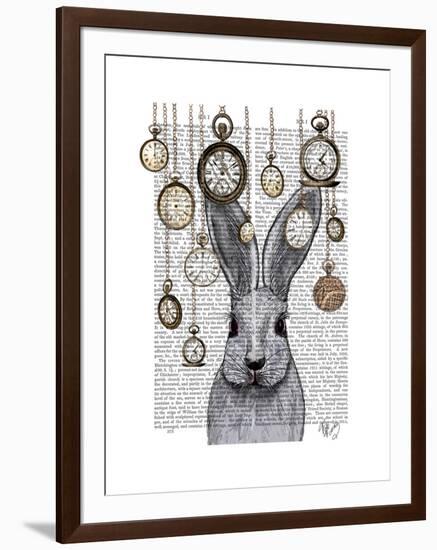 Rabbit Time-Fab Funky-Framed Art Print