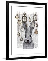 Rabbit Time-Fab Funky-Framed Art Print