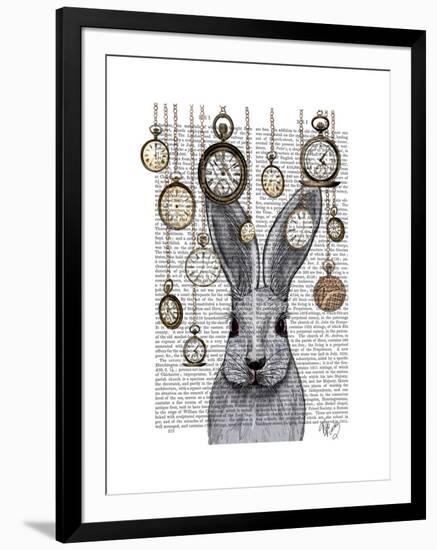 Rabbit Time-Fab Funky-Framed Art Print