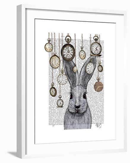 Rabbit Time-Fab Funky-Framed Art Print