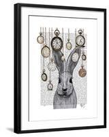 Rabbit Time-Fab Funky-Framed Art Print