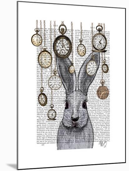 Rabbit Time-Fab Funky-Mounted Art Print