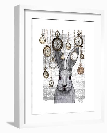 Rabbit Time-Fab Funky-Framed Art Print