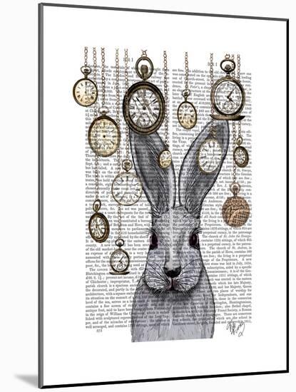 Rabbit Time-Fab Funky-Mounted Art Print