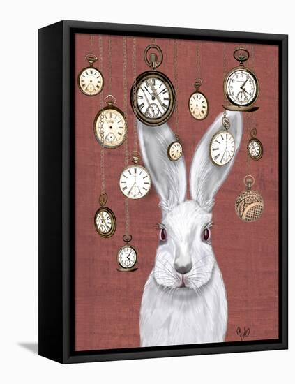 Rabbit Time-Fab Funky-Framed Stretched Canvas