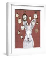 Rabbit Time-Fab Funky-Framed Art Print