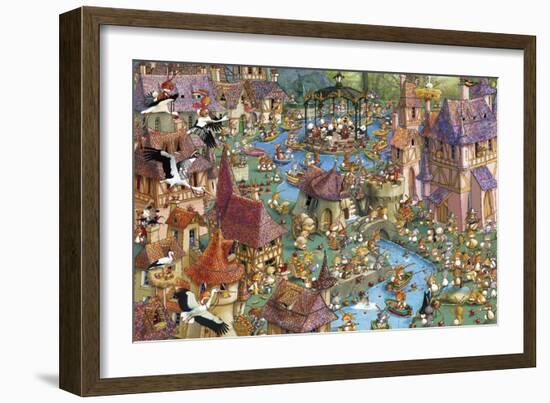 Rabbit Village-Francois Ruyer-Framed Giclee Print