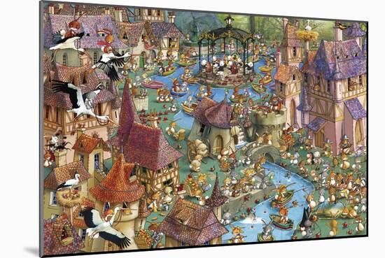 Rabbit Village-Francois Ruyer-Mounted Giclee Print