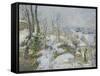 Rabbit Warren at Pontoise, Snow, 1879-Camille Pissarro-Framed Stretched Canvas