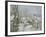 Rabbit Warren at Pontoise, Snow, 1879-Camille Pissarro-Framed Giclee Print