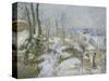 Rabbit Warren at Pontoise, Snow, 1879-Camille Pissarro-Stretched Canvas