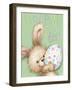 Rabbit with Easter Egg-MAKIKO-Framed Giclee Print