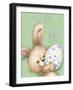 Rabbit with Easter Egg-MAKIKO-Framed Giclee Print