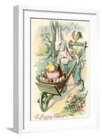 Rabbit with Wheelbarrow-null-Framed Art Print