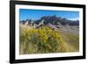 Rabbitbrush and Grasslands, Badland National Park, South Dakota-Howie Garber-Framed Photographic Print