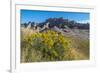 Rabbitbrush and Grasslands, Badland National Park, South Dakota-Howie Garber-Framed Photographic Print