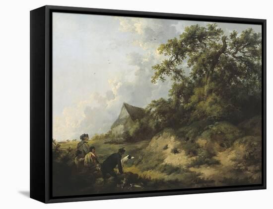 Rabbiting-George Morland-Framed Stretched Canvas