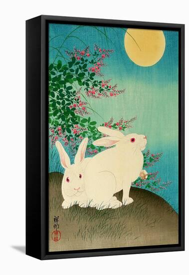 Rabbits and the Moon-Koson Ohara-Framed Stretched Canvas