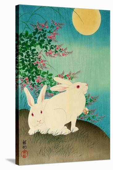 Rabbits and the Moon-Koson Ohara-Stretched Canvas