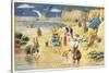 Rabbits at the Beach-null-Stretched Canvas