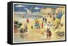 Rabbits at the Beach-null-Framed Stretched Canvas