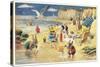 Rabbits at the Beach-null-Stretched Canvas