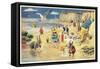 Rabbits at the Beach-null-Framed Stretched Canvas