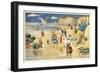 Rabbits at the Beach-null-Framed Premium Giclee Print