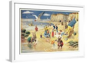 Rabbits at the Beach-null-Framed Art Print