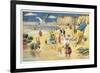 Rabbits at the Beach-null-Framed Art Print