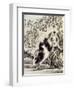 Rabbits Catching a Lizard-Kyosai Kawanabe-Framed Giclee Print