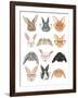 Rabbits in Glasses-Hanna Melin-Framed Art Print