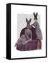 Rabbits in Purple-Fab Funky-Framed Stretched Canvas