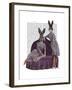 Rabbits in Purple-Fab Funky-Framed Art Print