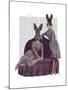 Rabbits in Purple-Fab Funky-Mounted Art Print