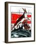 "Rabbits in Pussy Willows,"April 5, 1924-Paul Bransom-Framed Giclee Print