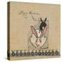 Rabbits - Miss Auras (Pencil & W/C on Paper)-Joseph Crawhall-Stretched Canvas