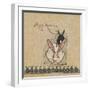 Rabbits - Miss Auras (Pencil & W/C on Paper)-Joseph Crawhall-Framed Giclee Print