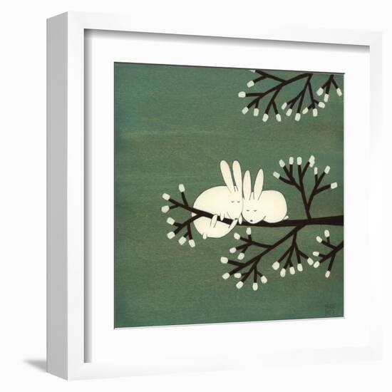 Rabbits on Marshmallow Tree-Kristiana Pärn-Framed Art Print