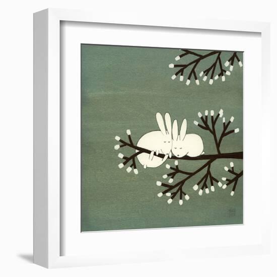 Rabbits on Marshmallow Tree-Kristiana Pärn-Framed Giclee Print