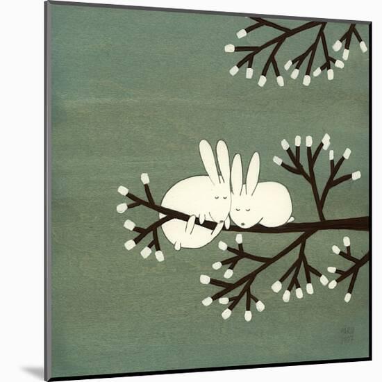Rabbits on Marshmallow Tree-Kristiana Pärn-Mounted Giclee Print