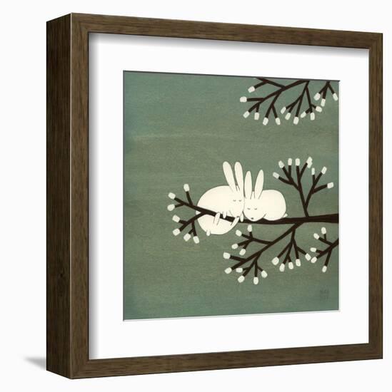 Rabbits on Marshmallow Tree-Kristiana Pärn-Framed Art Print