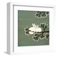 Rabbits on Marshmallow Tree-Kristiana Pärn-Framed Art Print