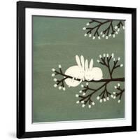 Rabbits on Marshmallow Tree-Kristiana Pärn-Framed Art Print